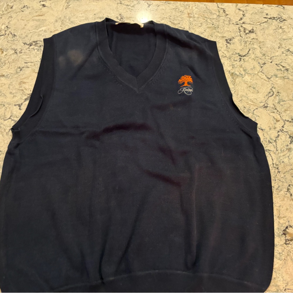 Fairway & Greene Navy V-Neck Sweater Vest